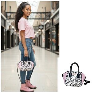 Betsey Johnson LUV crossbody or Top handle small bag with detachable strap